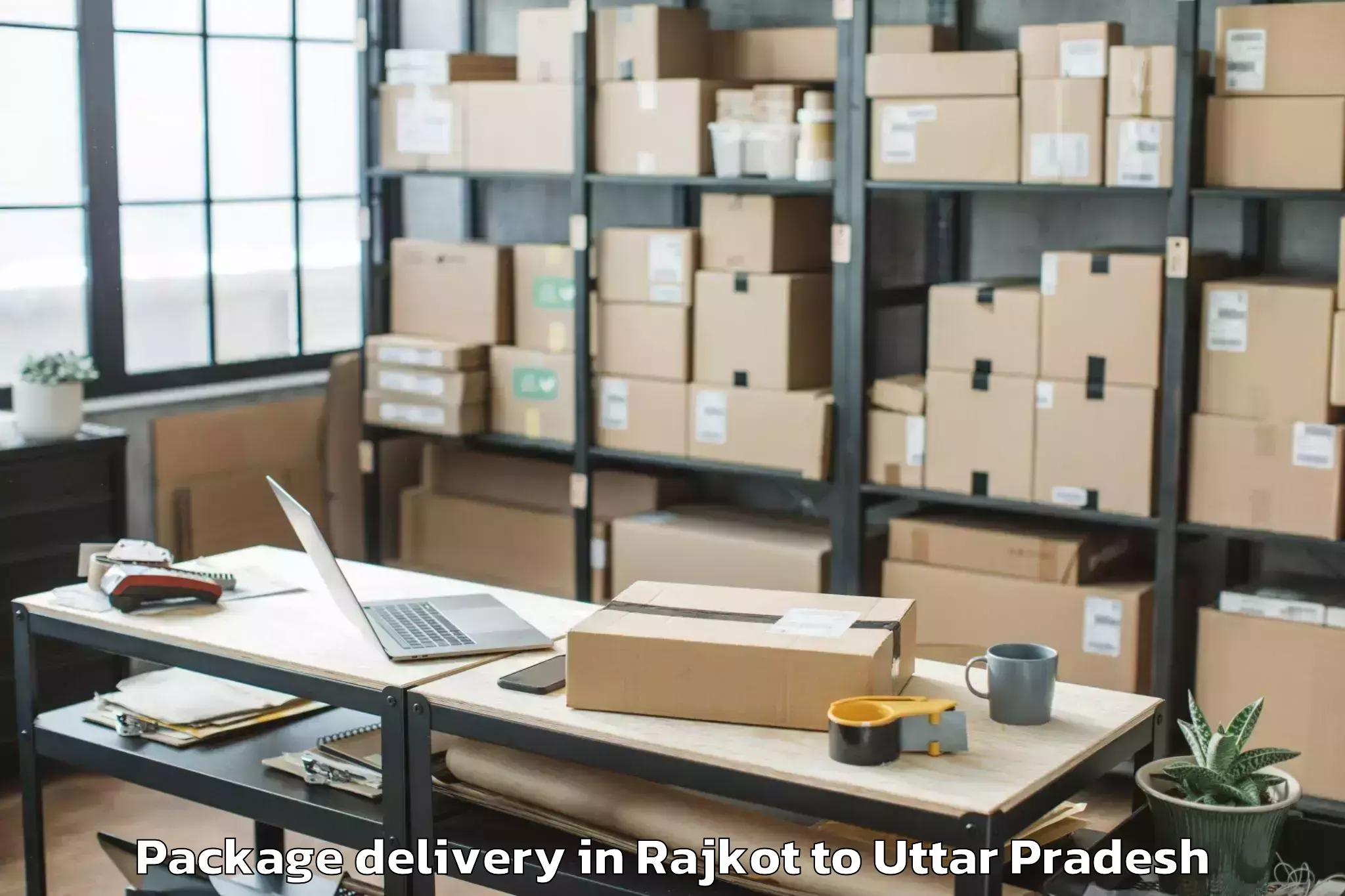 Efficient Rajkot to Bakewar Package Delivery